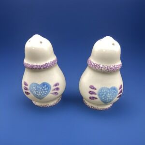 Ceramic Salt and Pepper Shakers‎ Heart Accents Cottagecore Grandmacore Kitchen